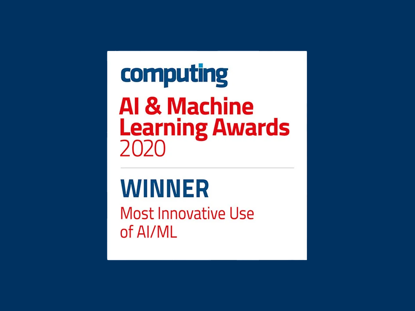Dataminr Honored for “Most Innovative Use of AI/ML” at the 2020 AI and Machine Learning Awards