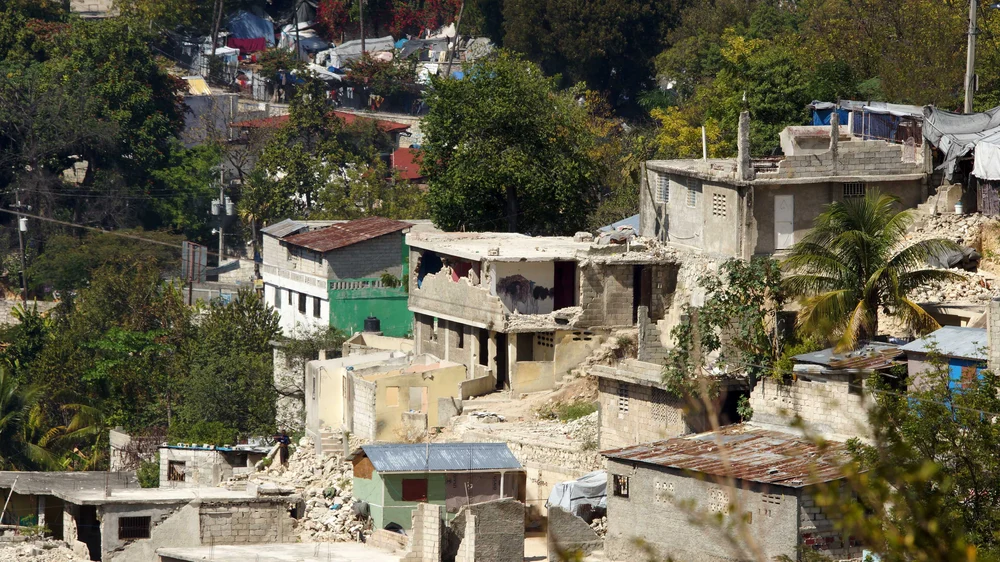 Building damaged following 2021 earthquake in Haiti