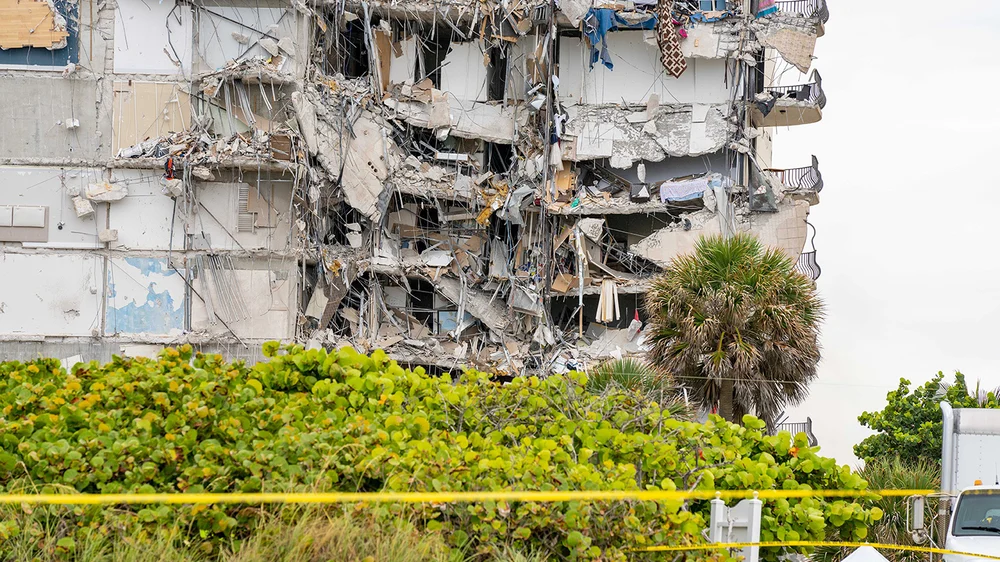 Aftermath of 2021 building collapse in Surfside, Florida