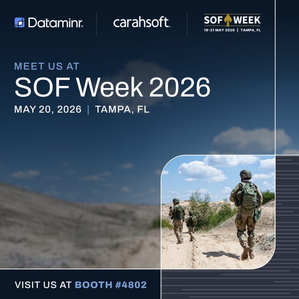 Dataminr team at SOF Week 2026 showing Dataminr’s exciting roadmap.