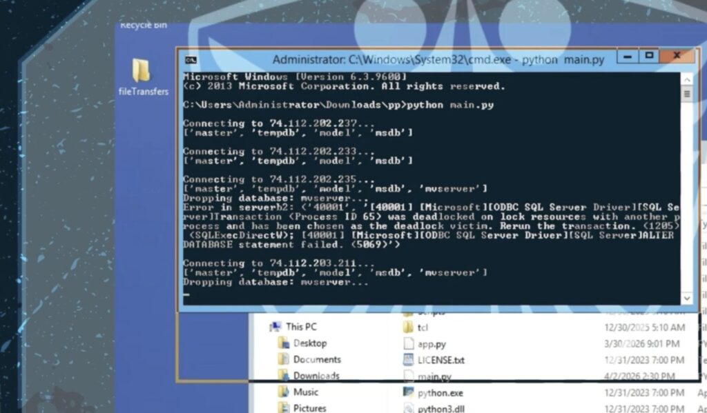 Screenshot of Ababil of Minab activity 