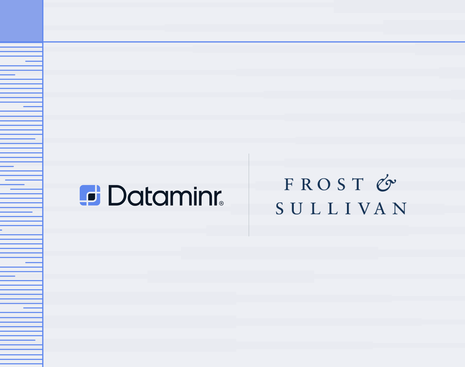 Header image with Dataminr's logo on the left and Frost & Sullivan's logo on the right