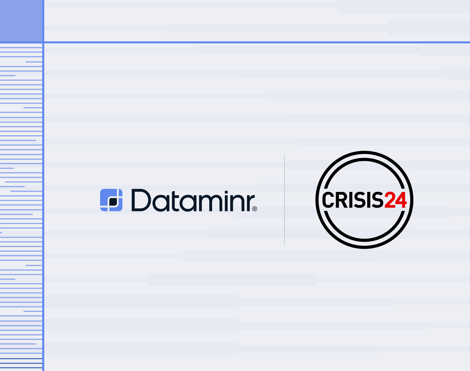 The Dataminr and Crisis24 logos side by side.